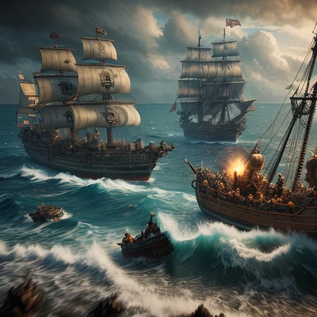 Ship in Terrarium: Pirate War at Sea