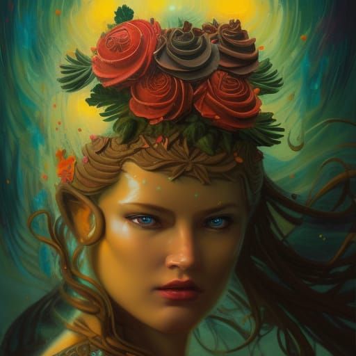 Dessert Goddesses in Neo-Impressionist Style