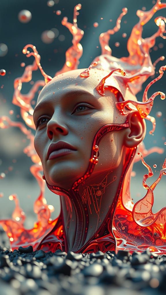 Hyper Realistic 8K Portrait of an Alien in a Futuristic Land...
