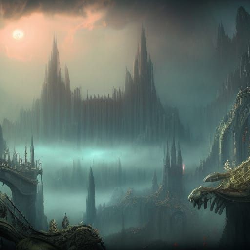 Sinister Empty Cinema Room in Matte Painting Style