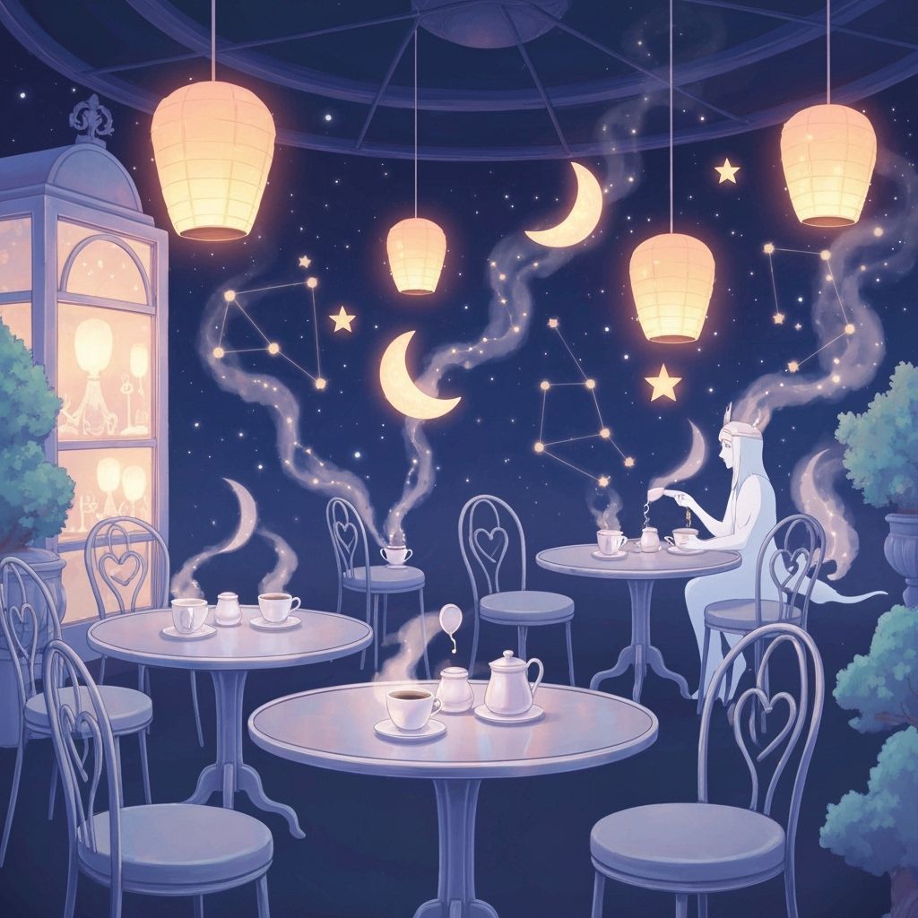 Celestial Dream Cafe Among Stars