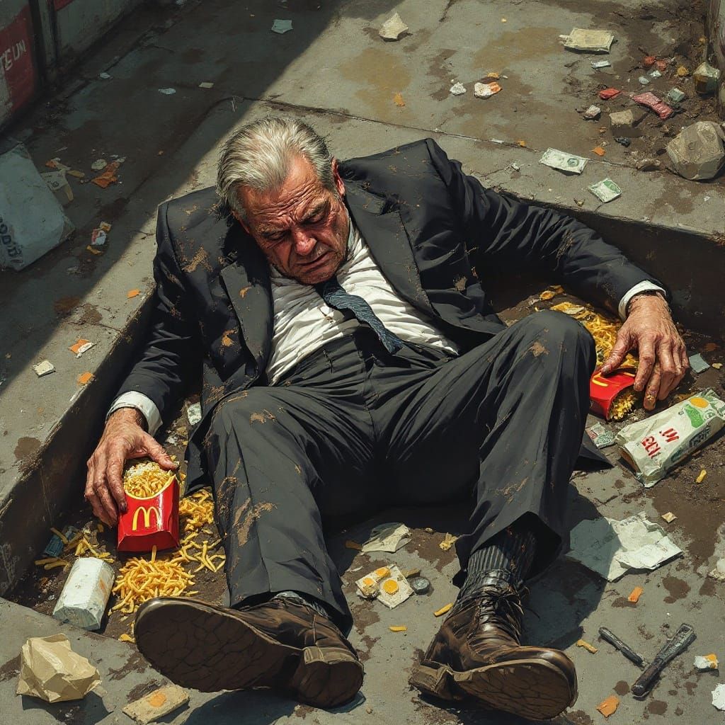 Fallen Tycoon in Gritty Urban Decay