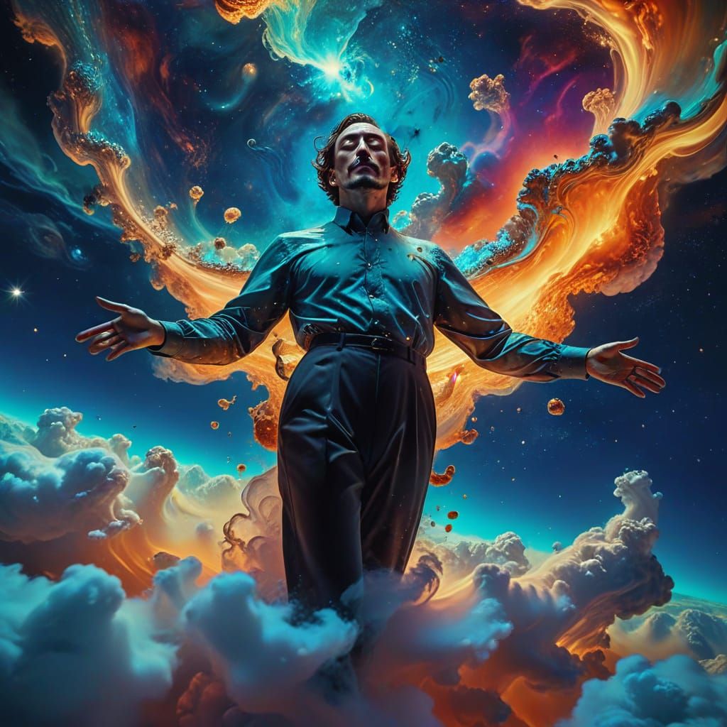 Surrealist Masterpiece in Dreamlike Colors