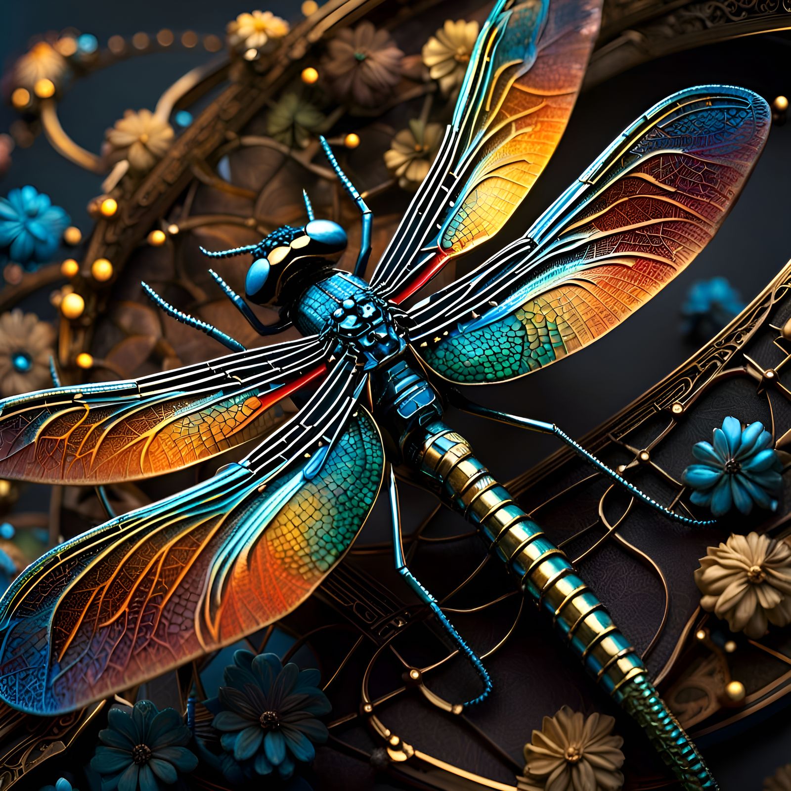 Brooch - Fine Metalwork Dragonflies part 1 of 2