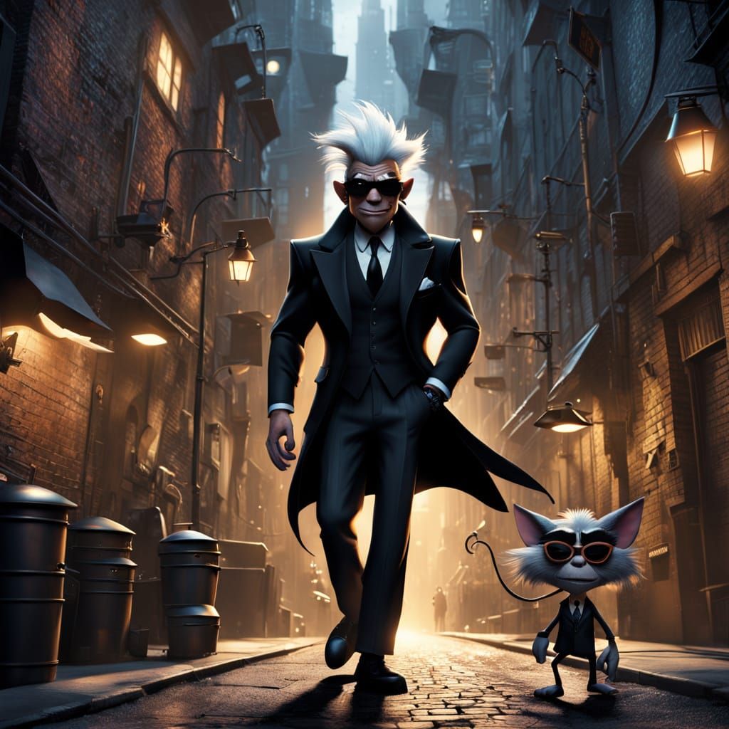 Agent Grizzlebrush and Sir Meowgnum