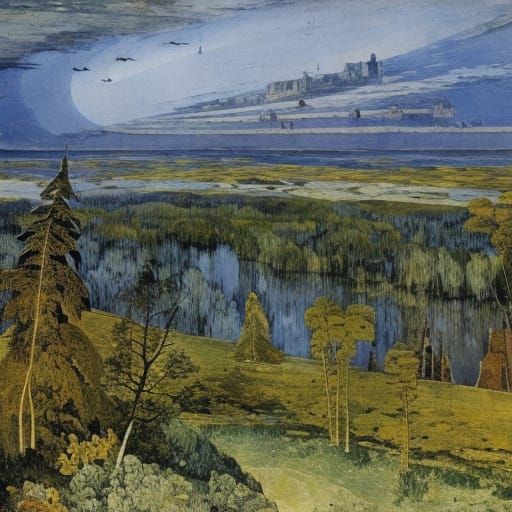 Vampire Gazing Skyward in Tver Province: Comic Art