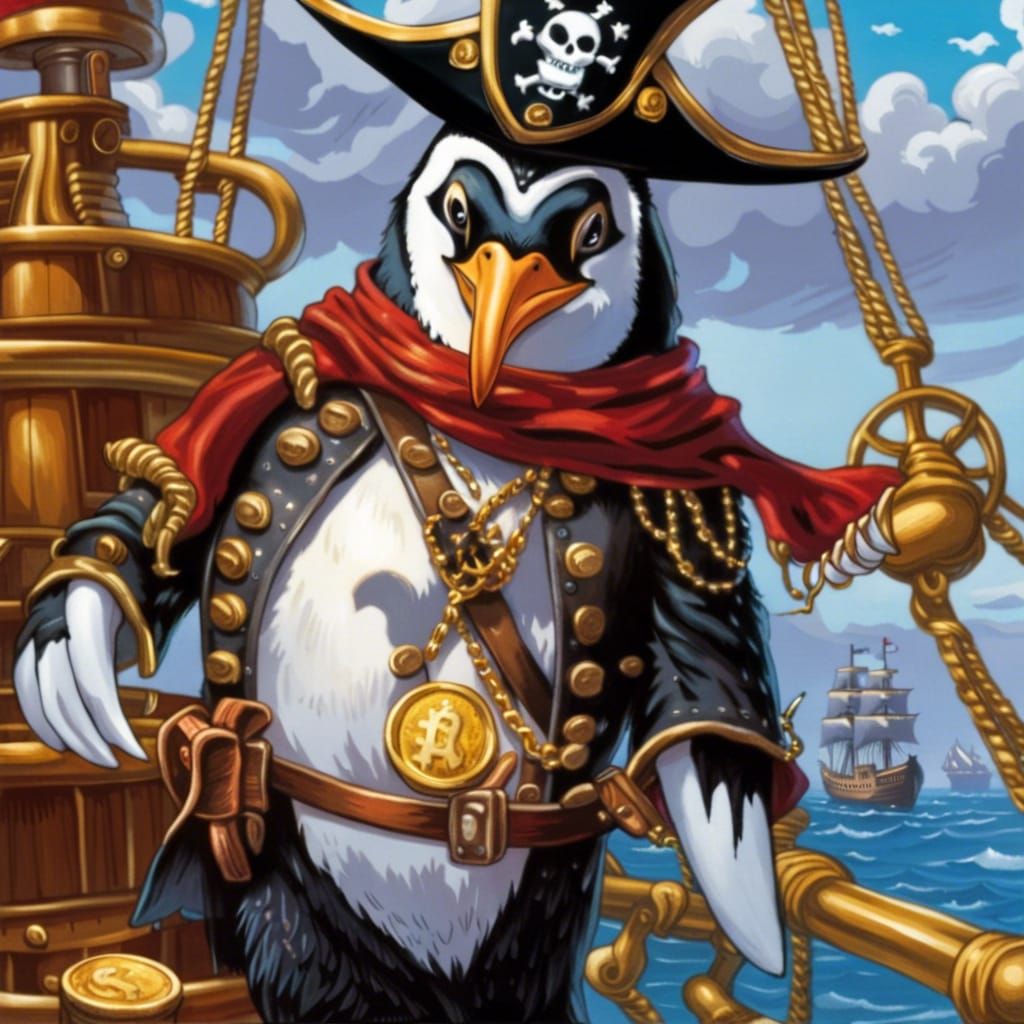 Penguin pirate with an attitude by Per.