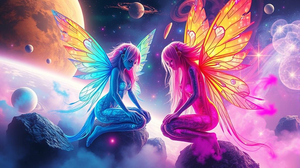 Cybernetic Pixies Gaze Down on Multiverse