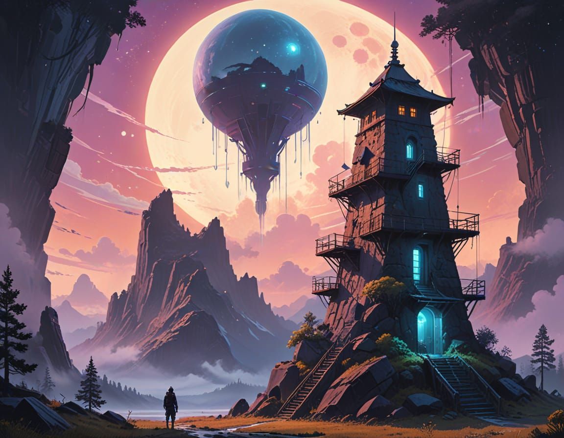 Whispers of eternity beneath a cosmic tapestry