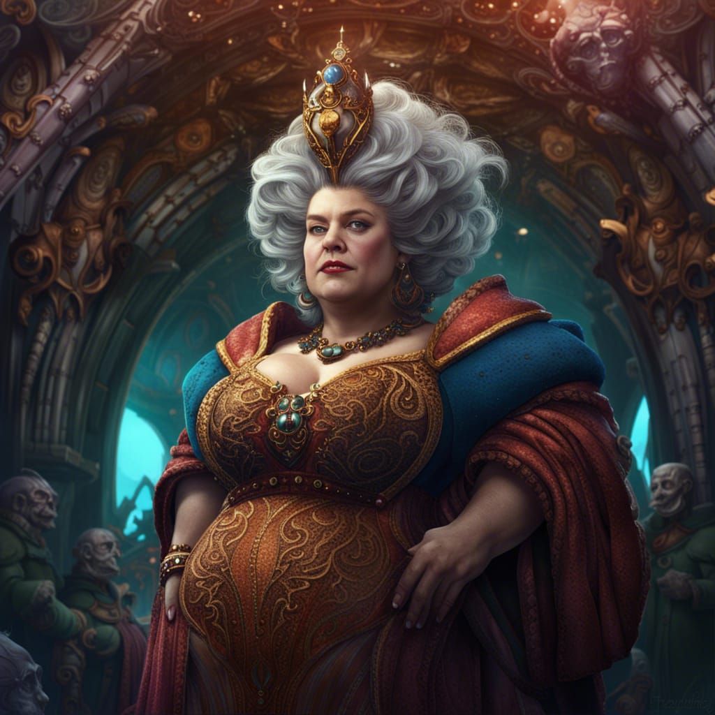 Detailed Matte Painting of a Popular Queen