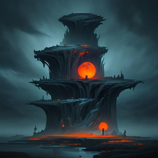 Boy with Glowing Flask in Dark Fantasy Style