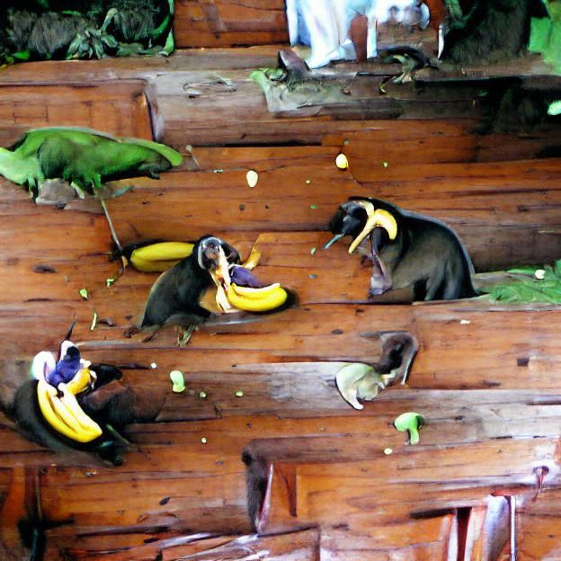 Sloth Eating Banana in Costa Rica Rainforest