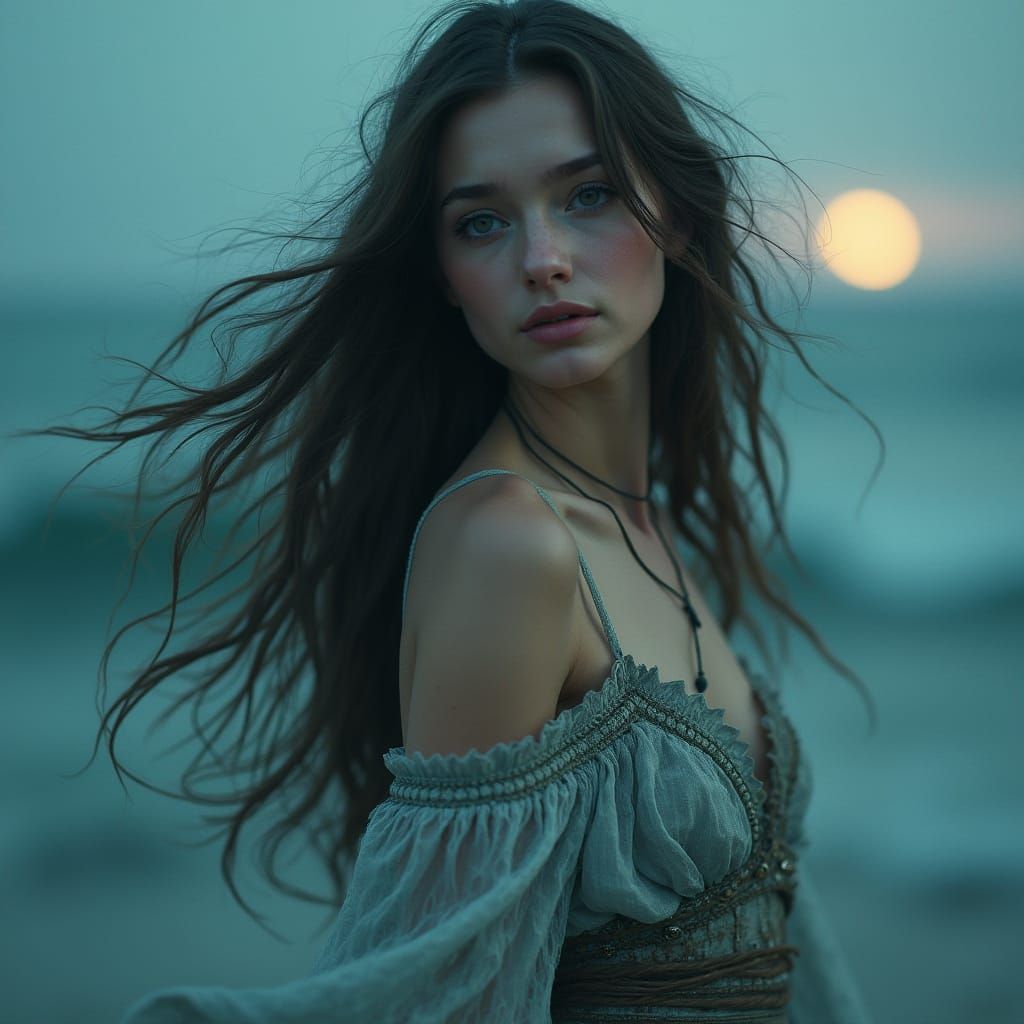 Dreamy Bohemian Portrait in Soft Focus