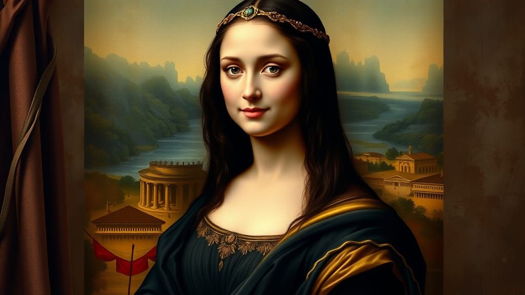 Athena as Mona Lisa: Hyperrealistic Renaissance Portrait