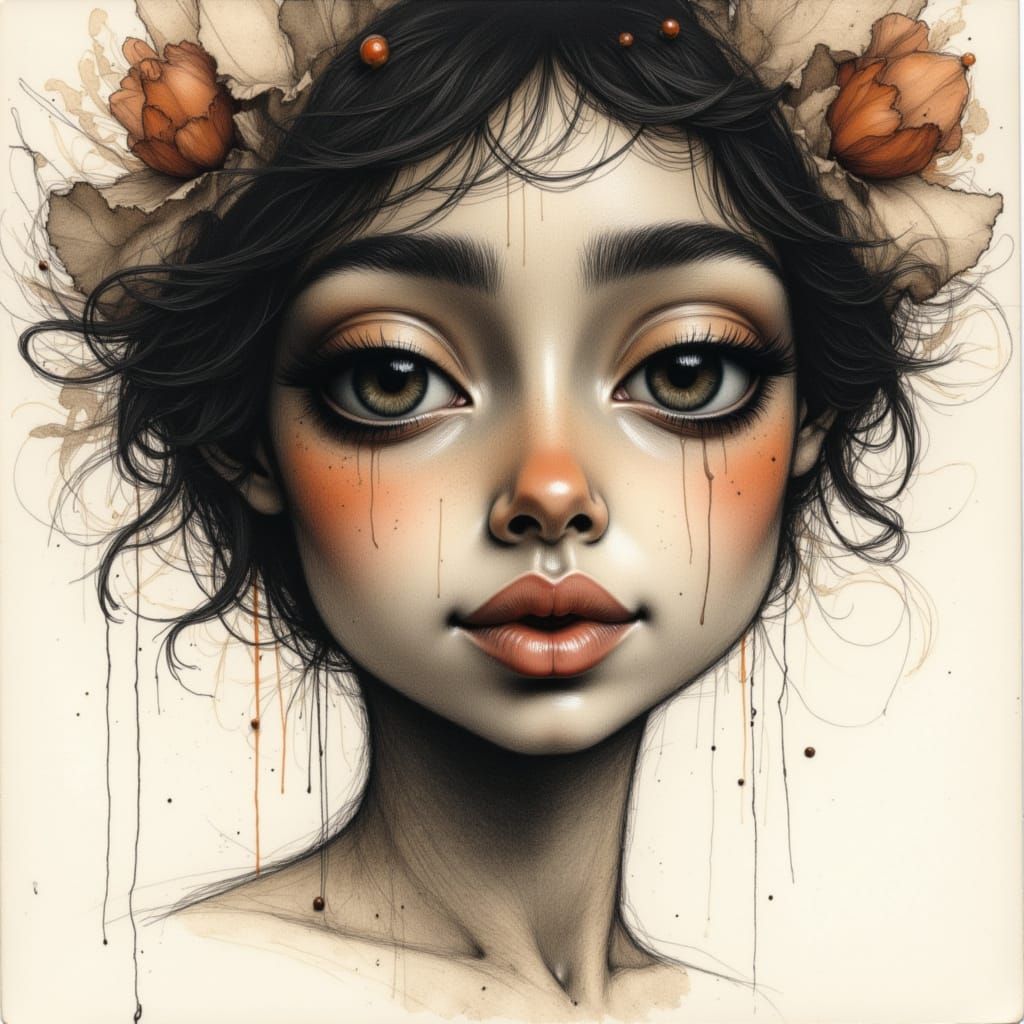 rough charcoal drawing