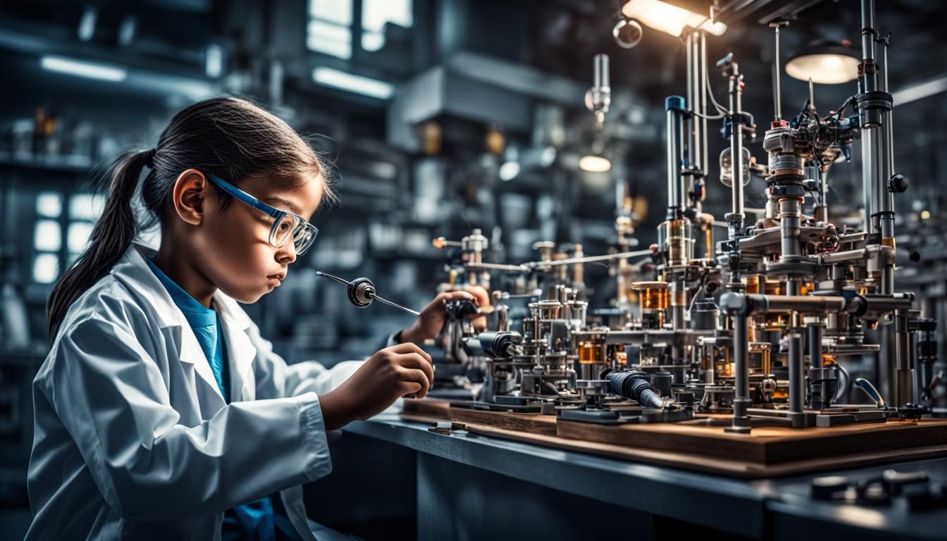Hyperrealistic Portrait of Young Scientist in HDR