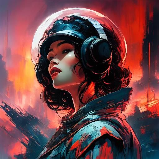 Crystal Lady Dancing in Colorful Paint Splashes