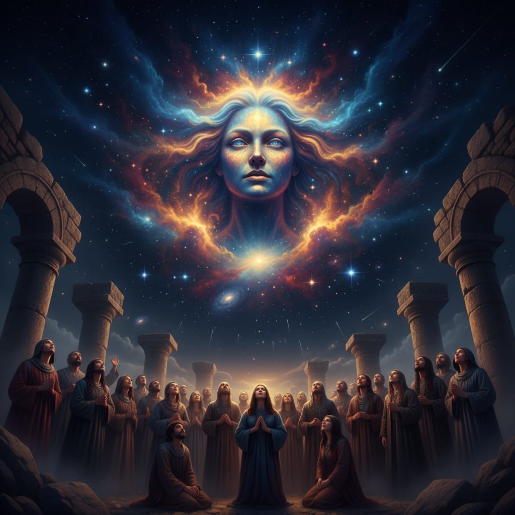 Sumerian Face Star Constellation and Distant Galaxy