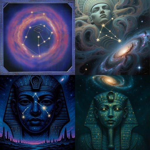 Sumerian Face Star Constellation and Galaxy