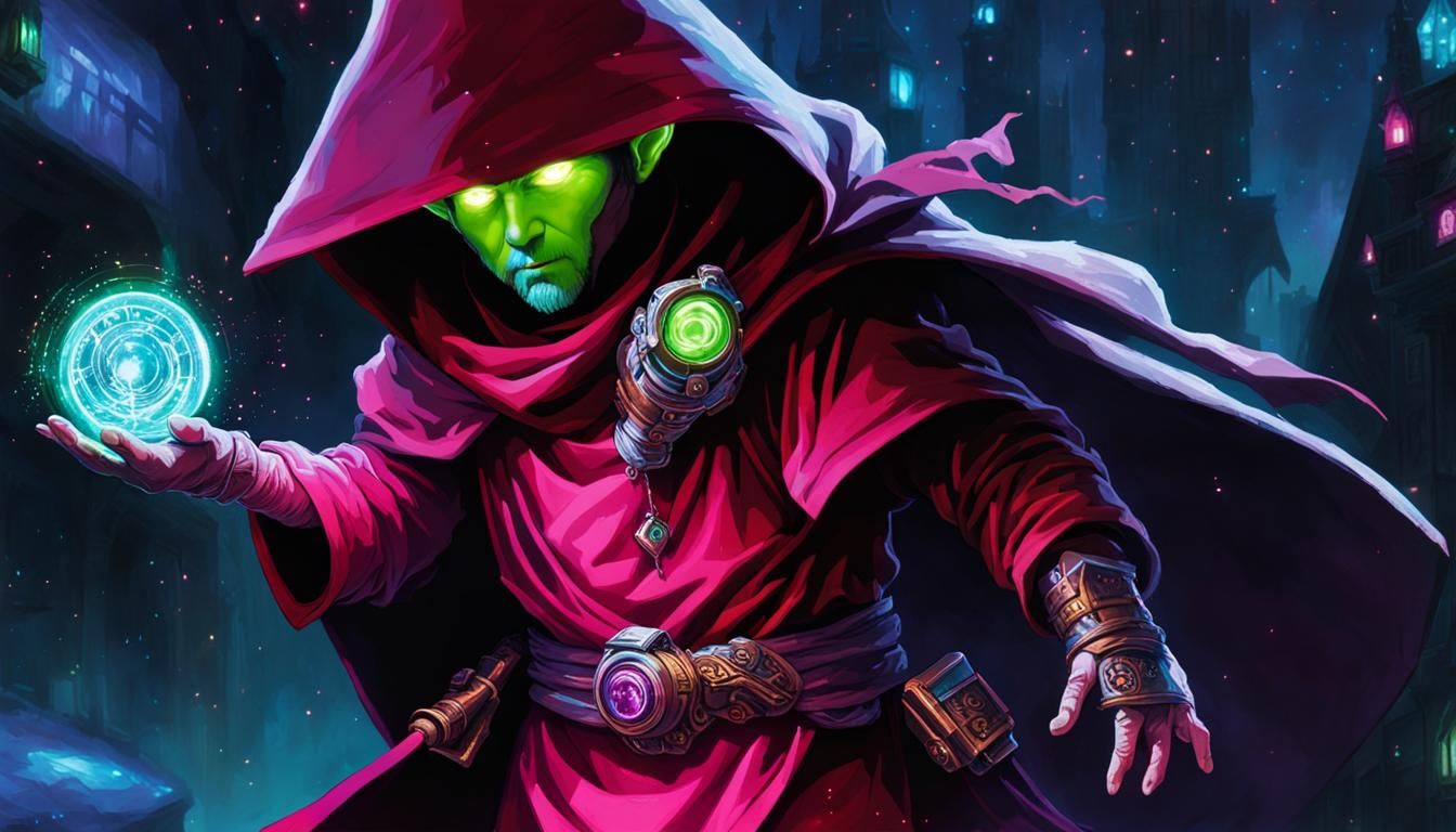 Alien Gnome Mage Mascot