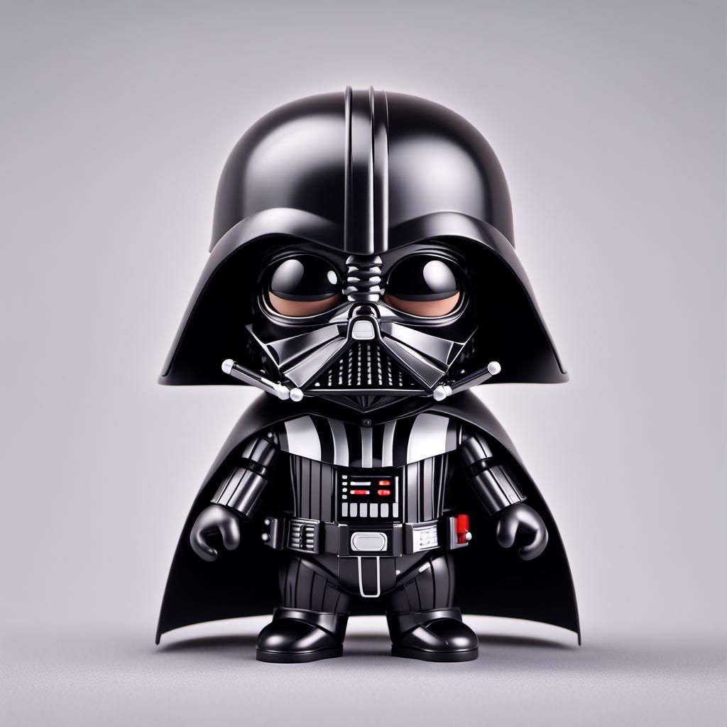 Adorable Chibi Darth Vader in Star Wars Universe