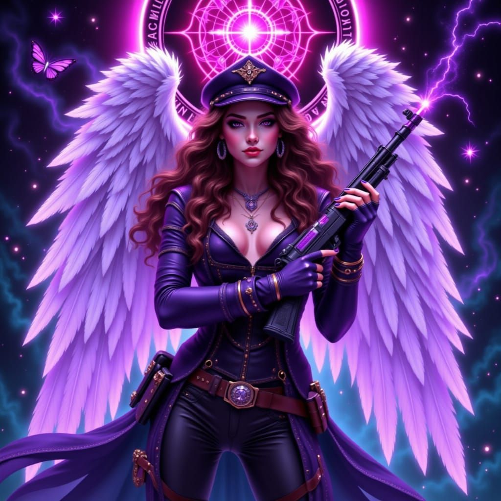 Inanna in GOC Uniform with Angel Wings