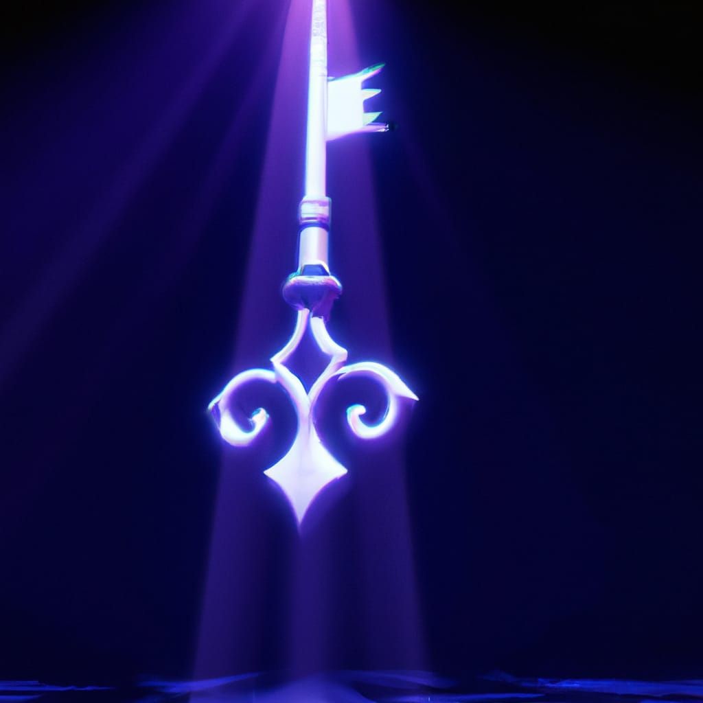 Keyblade in Ethereal Light: 3D Game Art