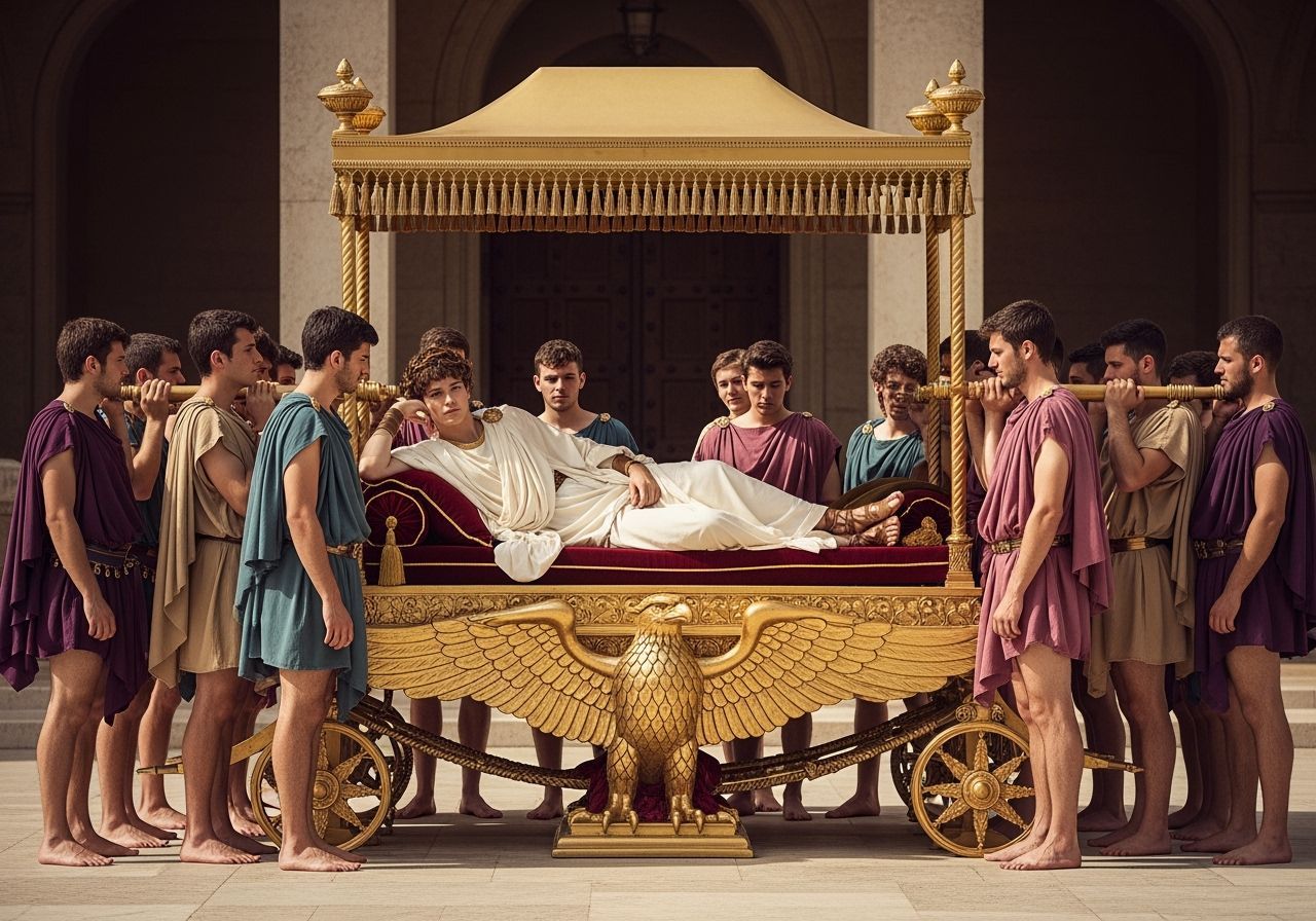 Barefoot Emperor on Eagle Litter, Photographic Style