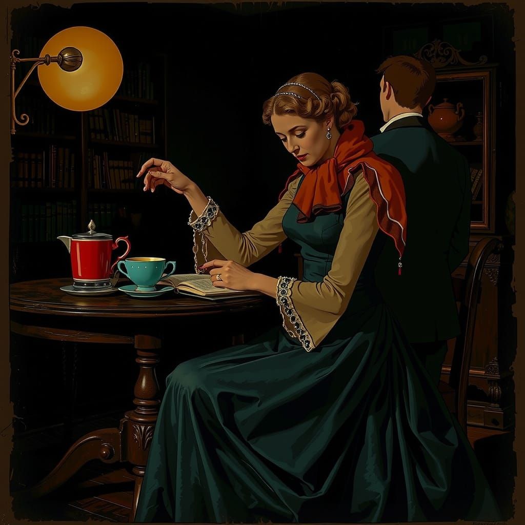 Satirical Woodcut of Decadent English Aristocracy