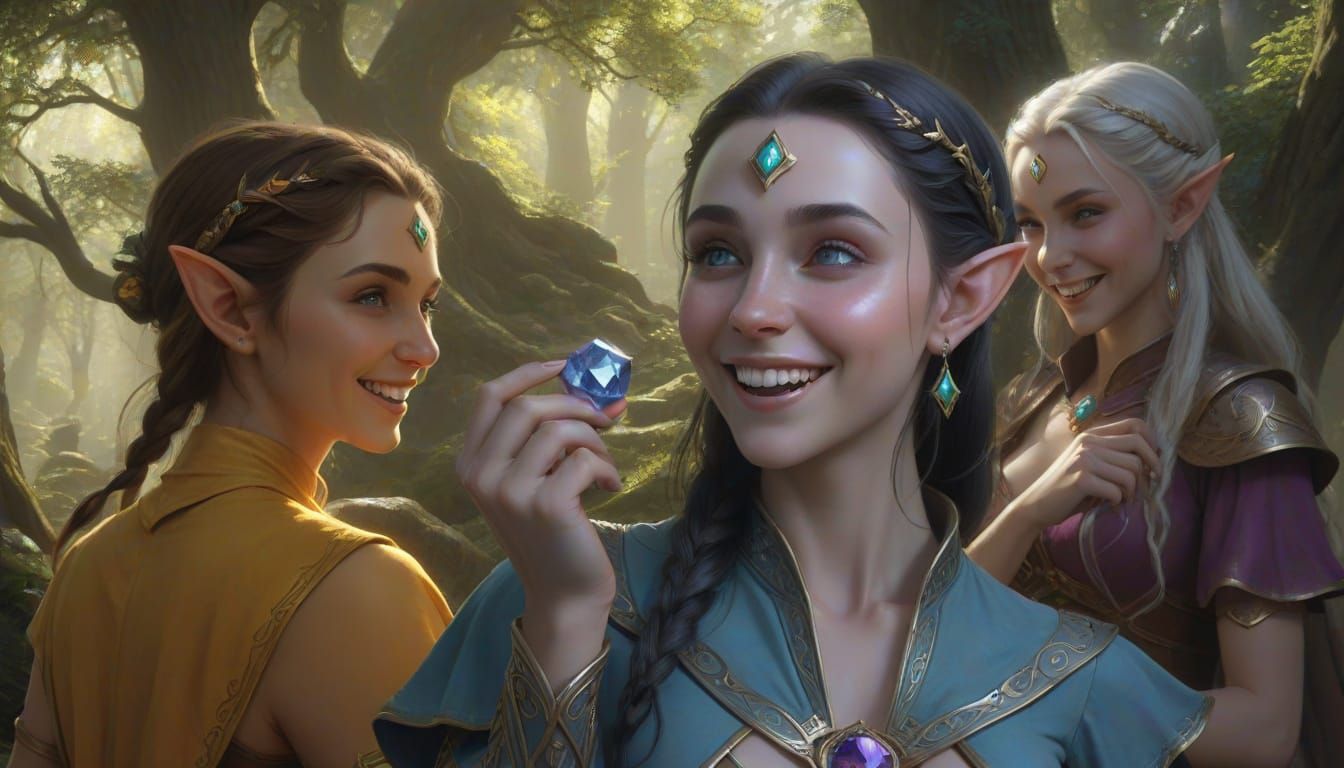 Beautiful Female Elves in Photorealistic Fantasy Art