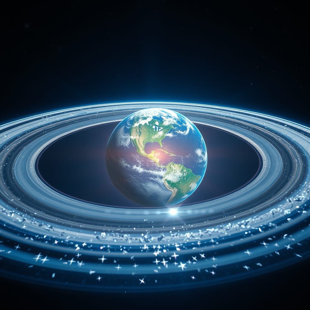 Celestial Diamond Dreamscape of Earth Through Jupiter's Ring...