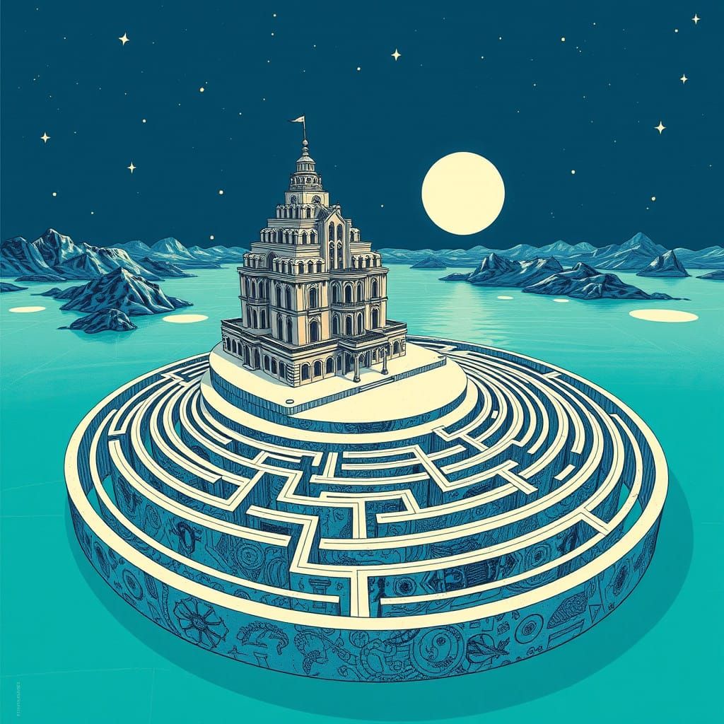 Surreal Maze Reveals Hypnotic Art Deco Building