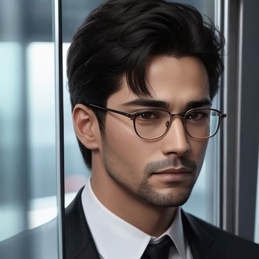 Man with Glasses: Digital Rendering