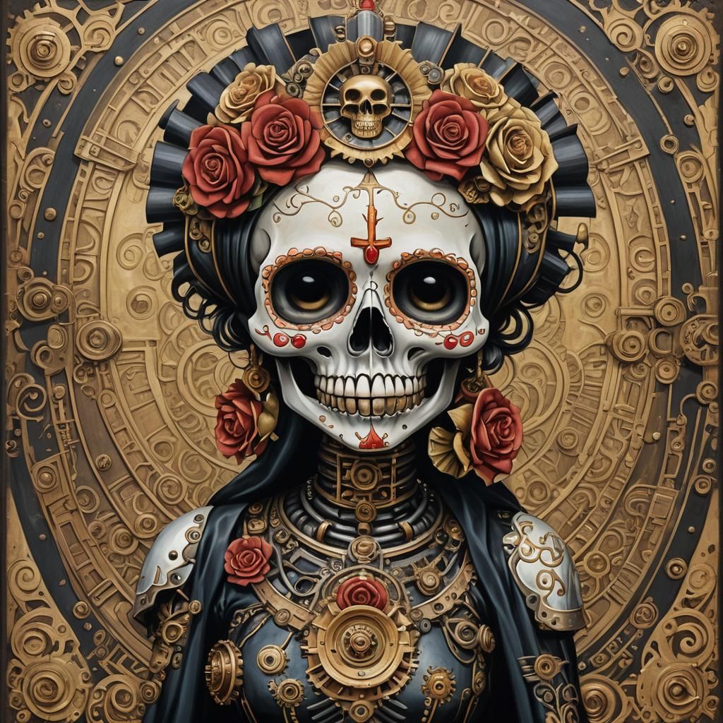 Betty Boop as Guadalupe in Steampunk Style