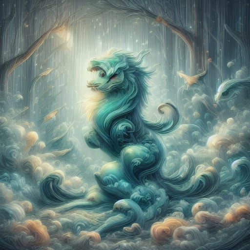 Enchanted Kitchen with Self-Stirring Utensils in Storybook S...