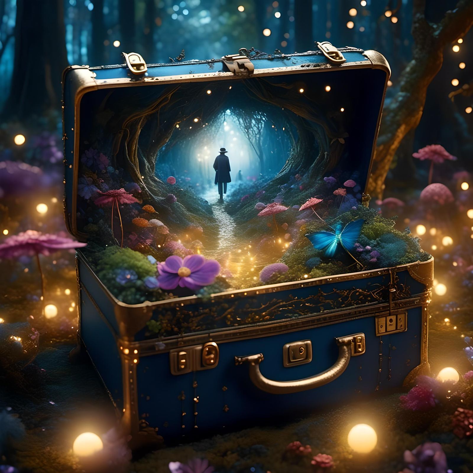 Enchanted Forest Fairy Lights in Fantasy Watercolor