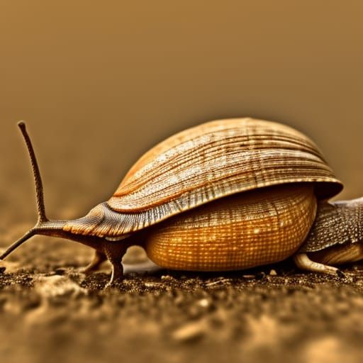 Surreal Snail Crushed: Holographic Astral Cosmic Illustratio...