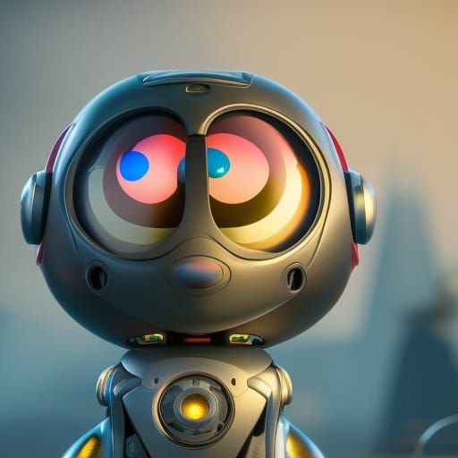 Sci-Fi Hedgehog on Mars in 3D Digital Art