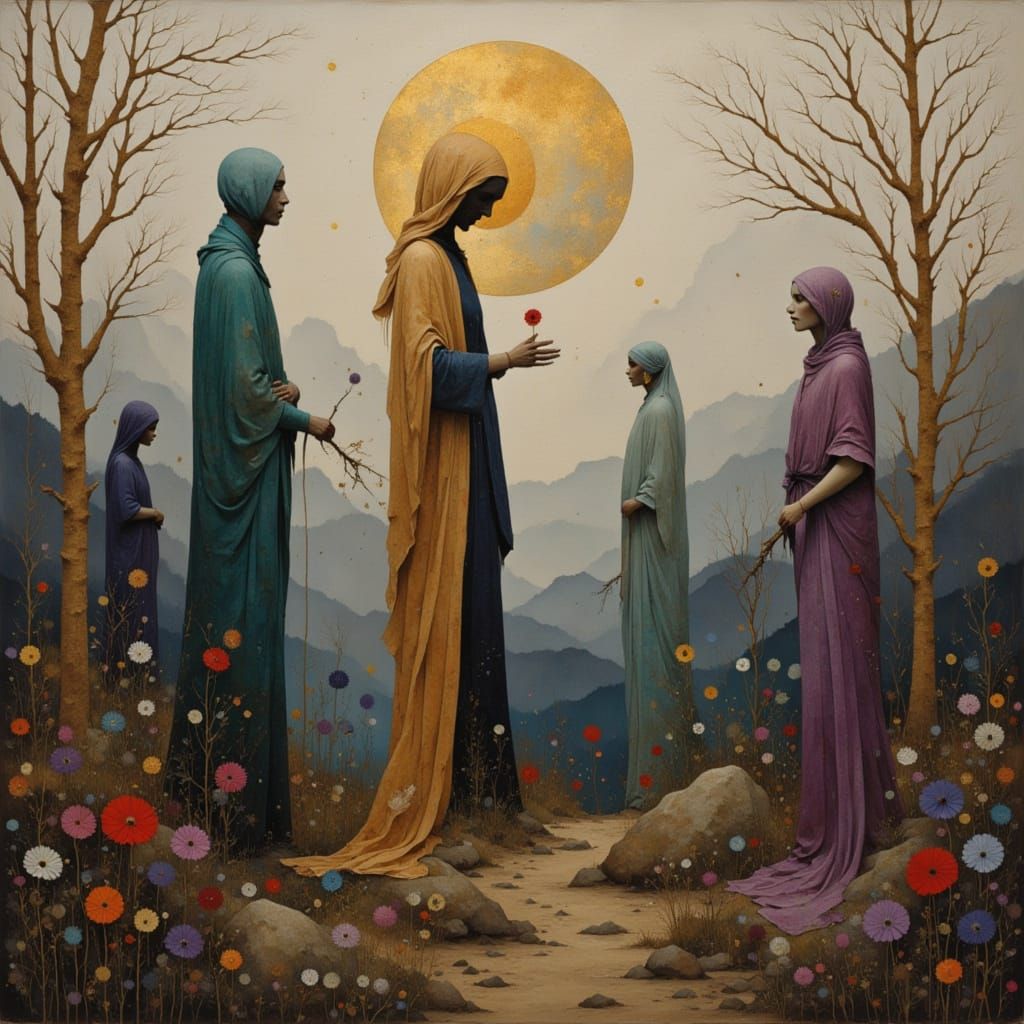 Existential Hope with Minimalist Pagan Moon Style