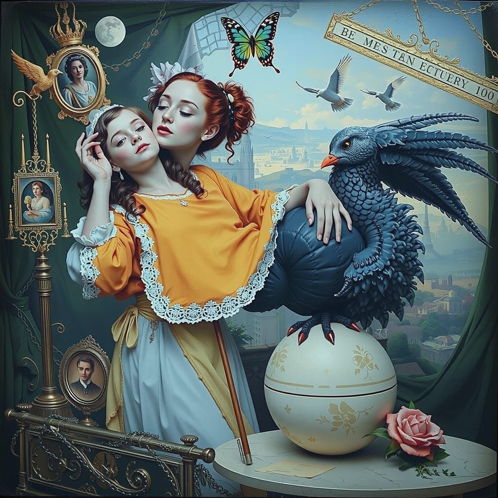 Hyperrealistic Fusion of Romanticism and Baroque