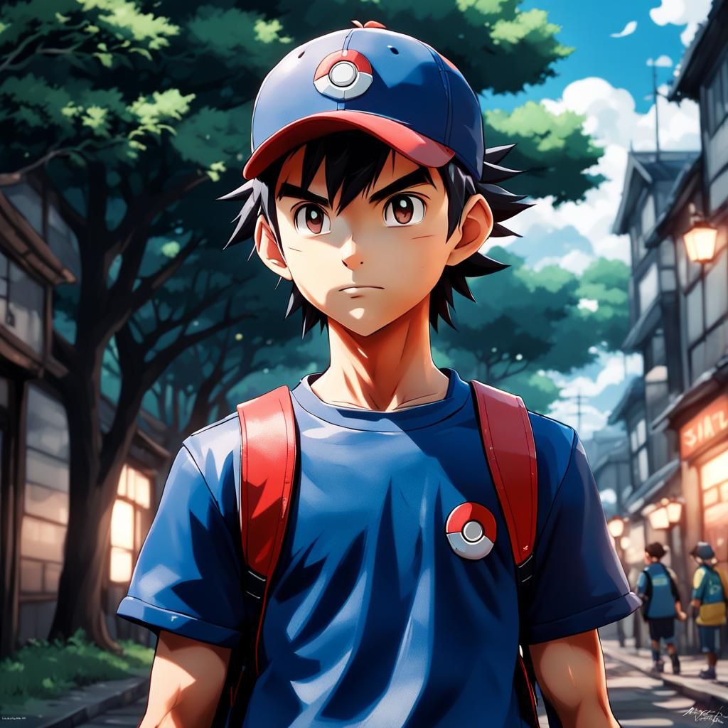 Ash Ketchum in Detailed 3D Anime Art