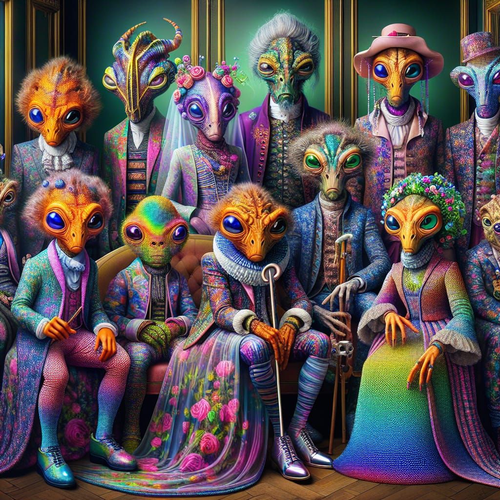 Ethereal Alien Portrait in Dutch Golden Age Style