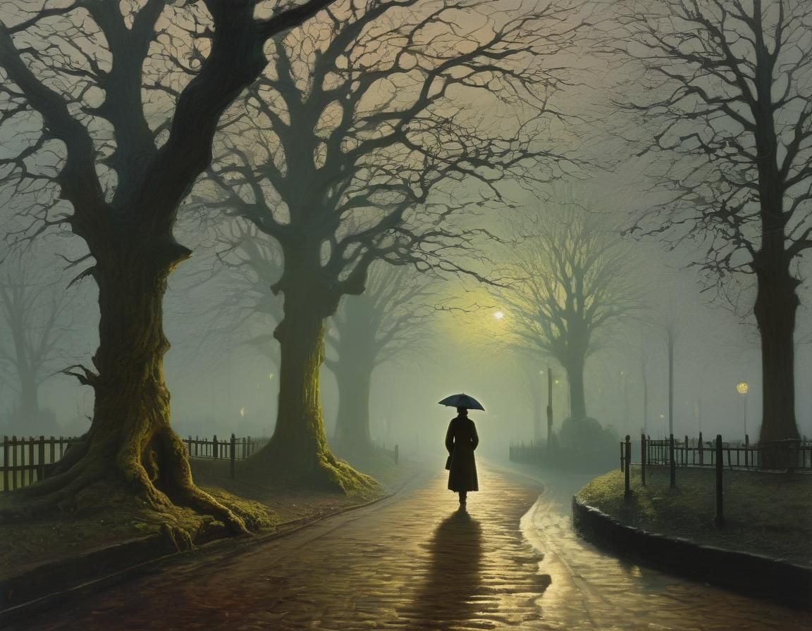 Surreal Landscape Inspired by Velvet Painting Techniques