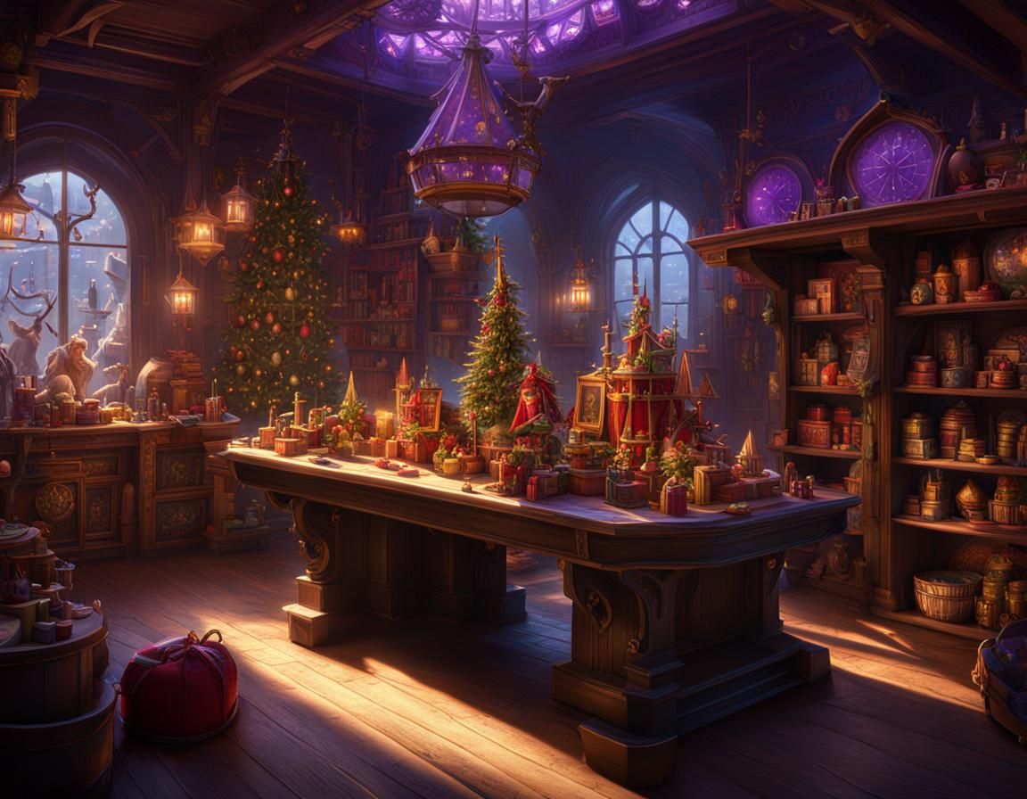 Toys in Santa's North Pole Toy Shop