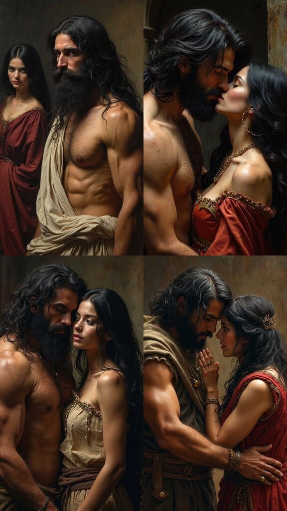 Samson and Delilah Biblical Scene