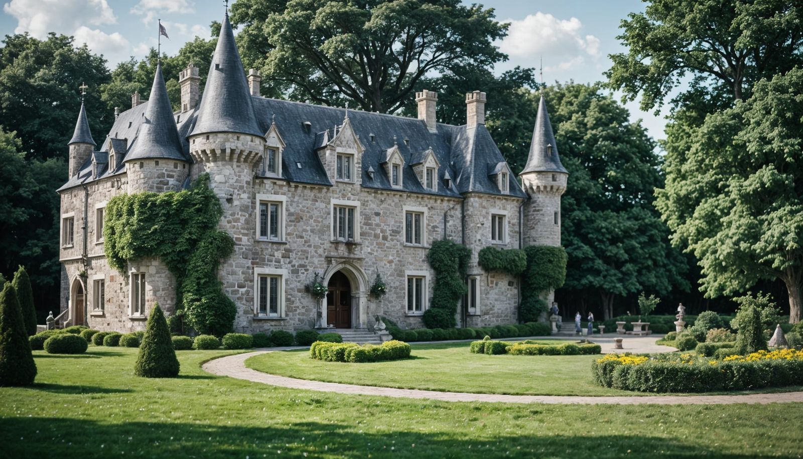 Elegant Small Castle in Soft Focus