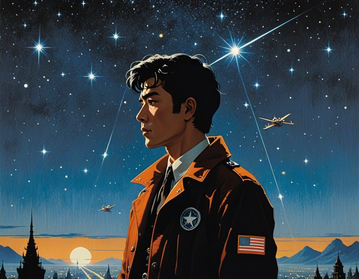 Ruler of the sky,  Scattered Stars, Sci-fi, Comic Book Illus...