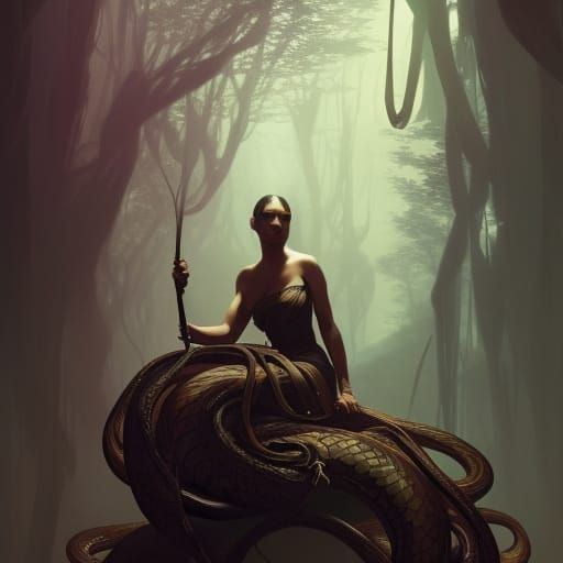 Serpentine Throne: Dark Fantasy Concept Art