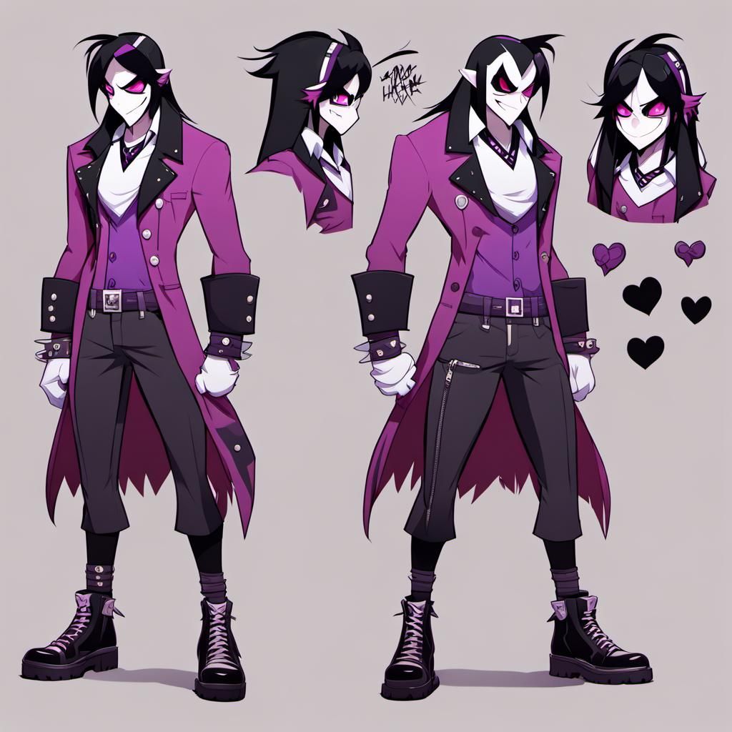 Hazbin Hotel Punk Boy Character Sheet