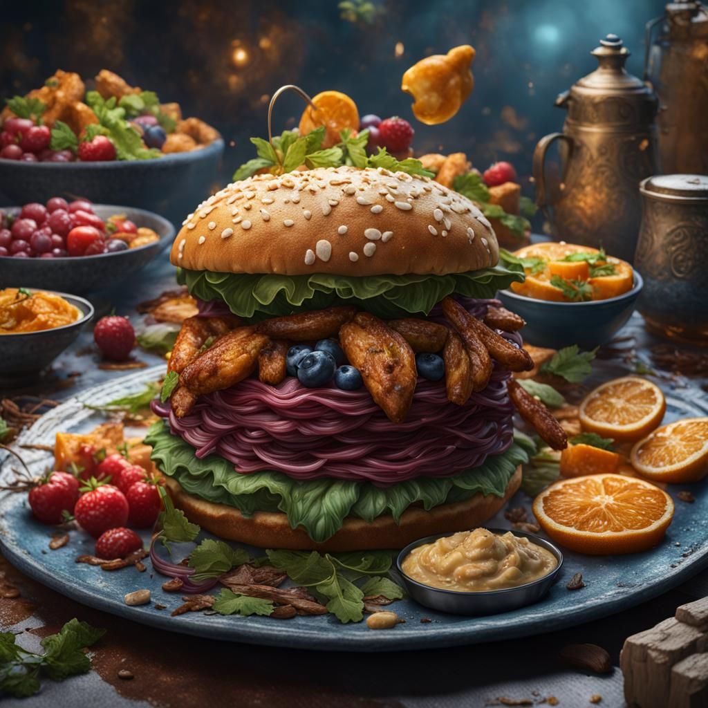Fantastical Food: Detailed Matte Painting in Deep Color